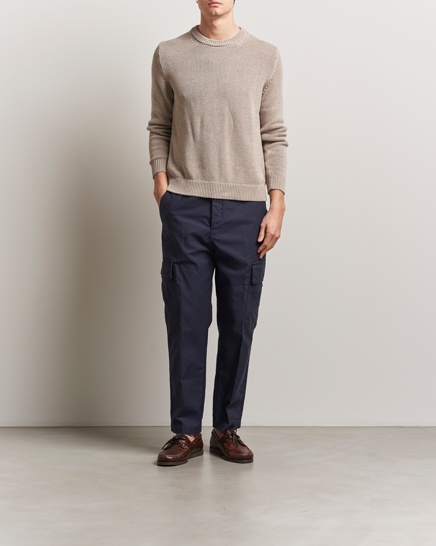 Herre | Bukser | Incotex | Regular Fit Cargo Pants Navy