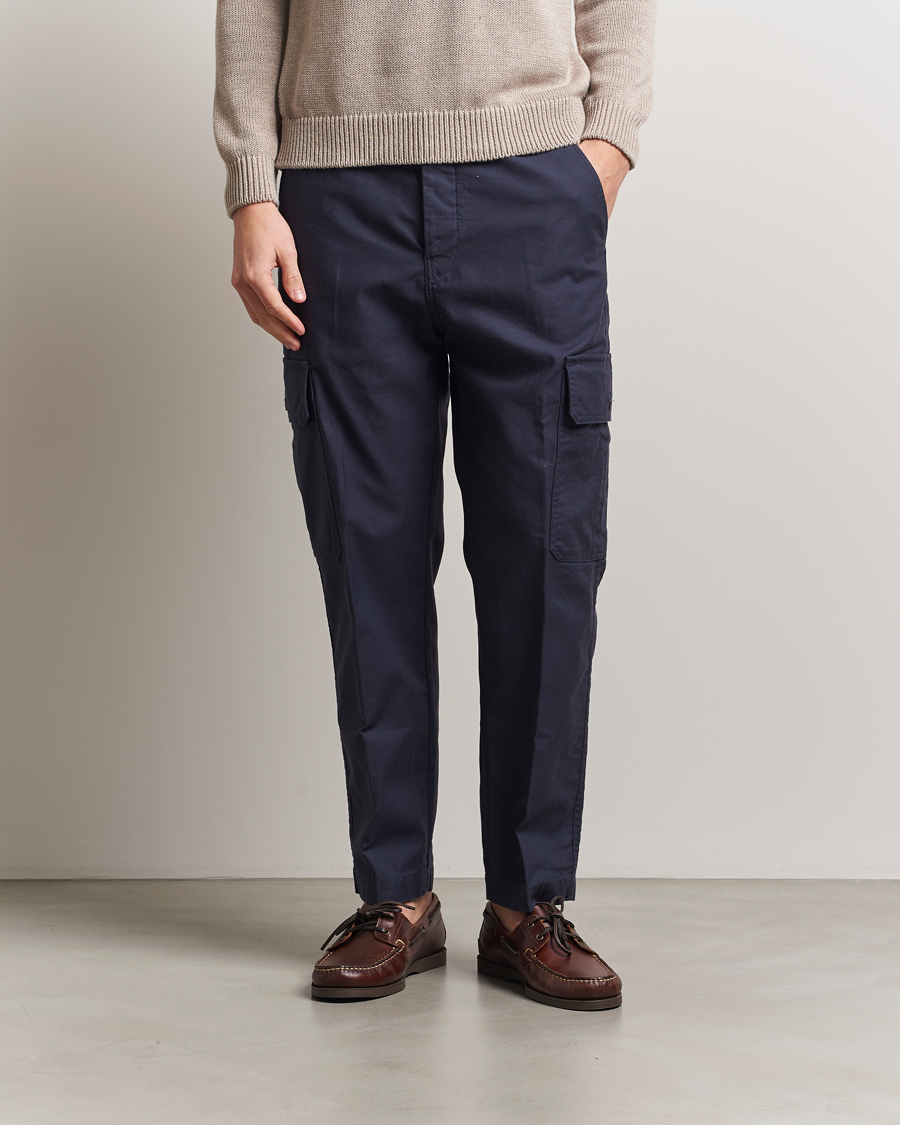 Herre | Bukser | Incotex | Regular Fit Cargo Pants Navy