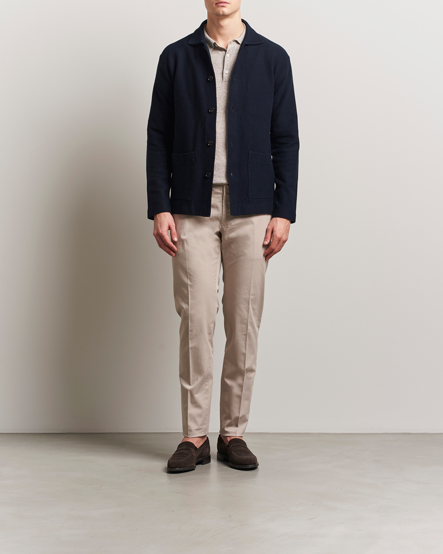 Herre | Bukser | Incotex | Slim Fit Comfort Chinos Light Beige