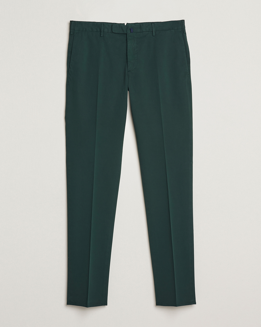 Herre | Bukser | Incotex | Slim Fit Comfort Chinos Dark Green