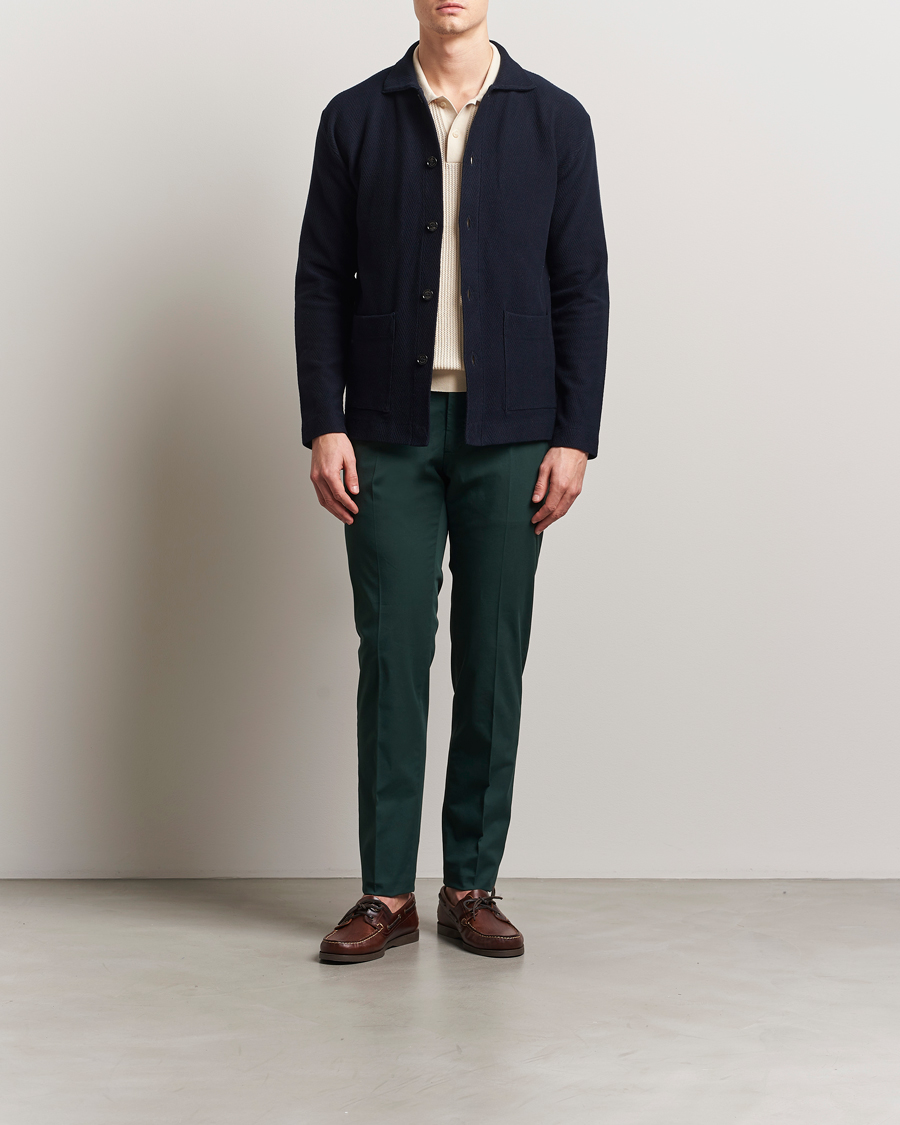 Herre | Bukser | Incotex | Slim Fit Comfort Chinos Dark Green
