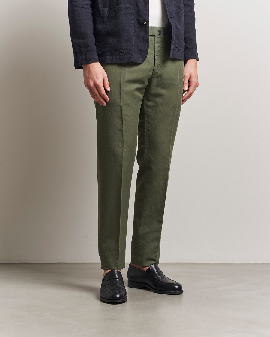 Herre | Bukser | Incotex | Slim Fit Chinolino Trousers Green