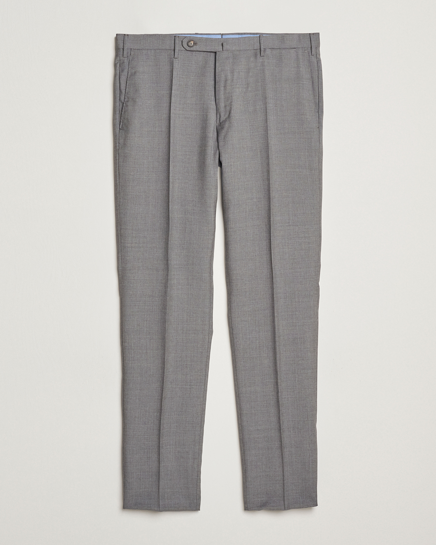 Herre | Bukser | Incotex | Slim Fit Super 100s Wool Trousers Light Grey