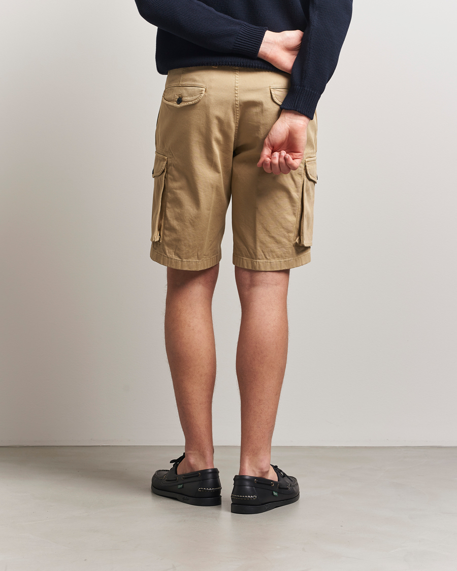 Herre | Shorts | Incotex | Cotton Cargo Shorts Beige