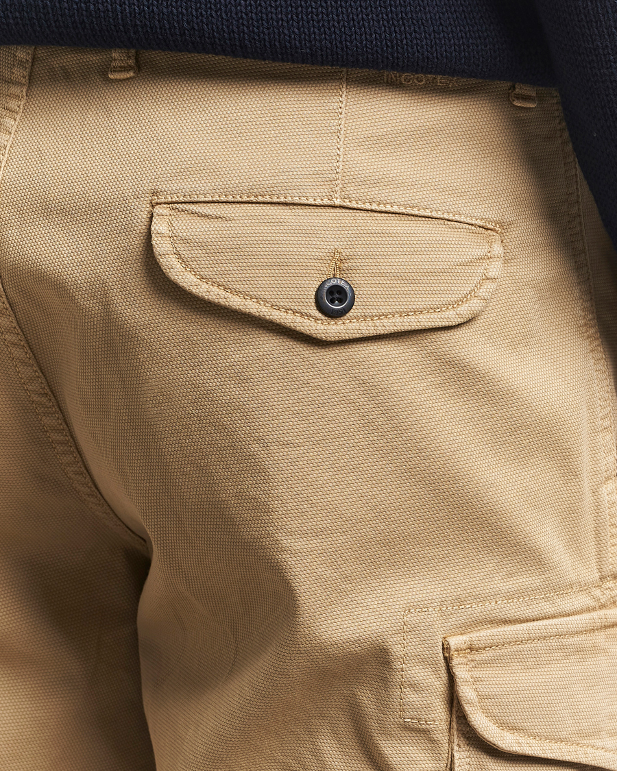 Herre | Shorts | Incotex | Cotton Cargo Shorts Beige