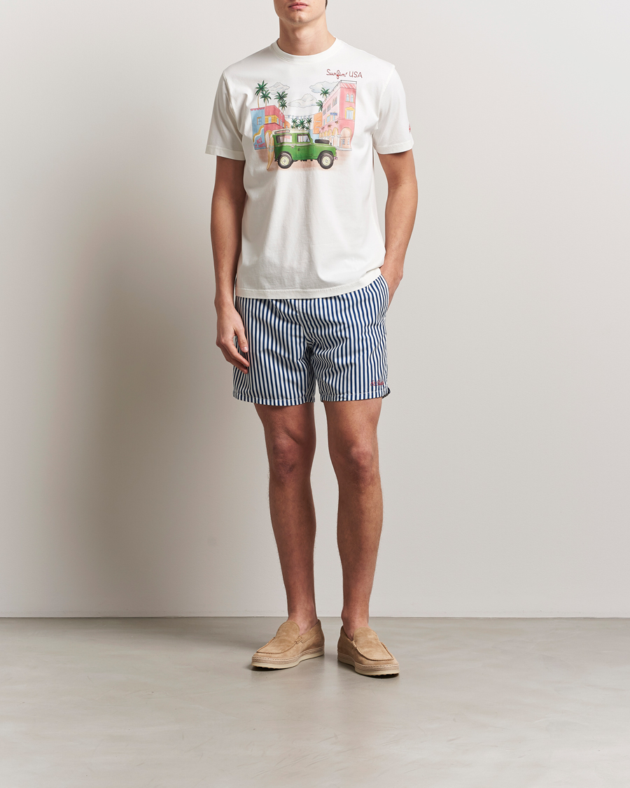 Herre | T-Shirts | MC2 Saint Barth | Printed Cotton T-Shirt Surfing USA
