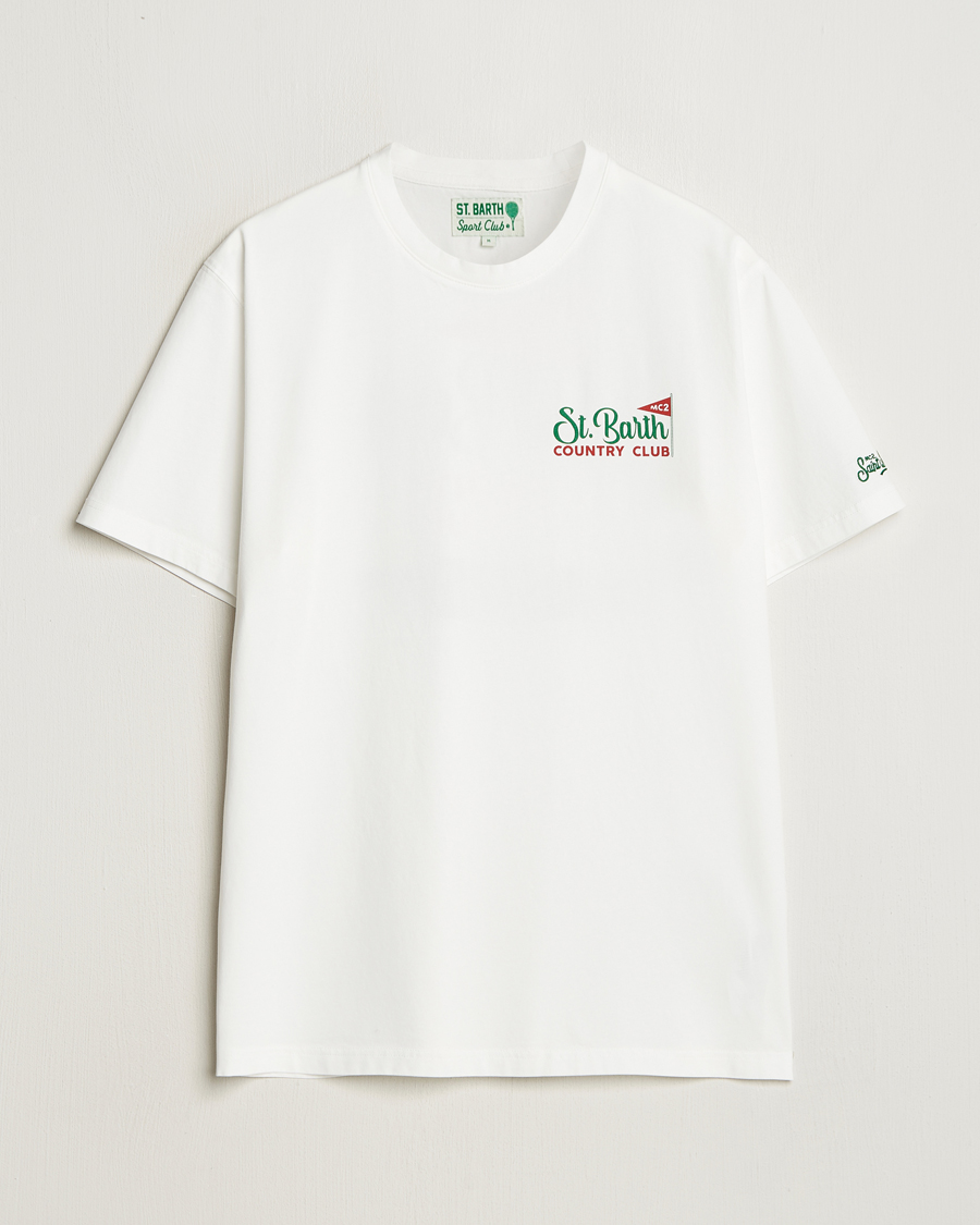 Herre | T-Shirts | MC2 Saint Barth | Printed Cotton T-Shirt Country Golf