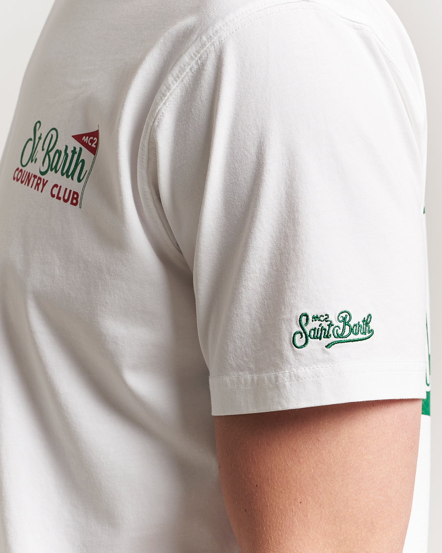 Herre | T-Shirts | MC2 Saint Barth | Printed Cotton T-Shirt Country Golf