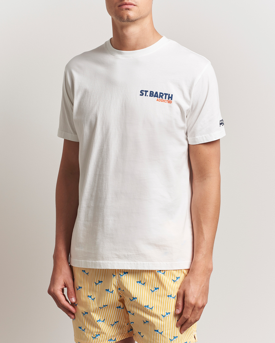 Herre | T-Shirts | MC2 Saint Barth | Printed Cotton T-Shirt St Barth Addicted