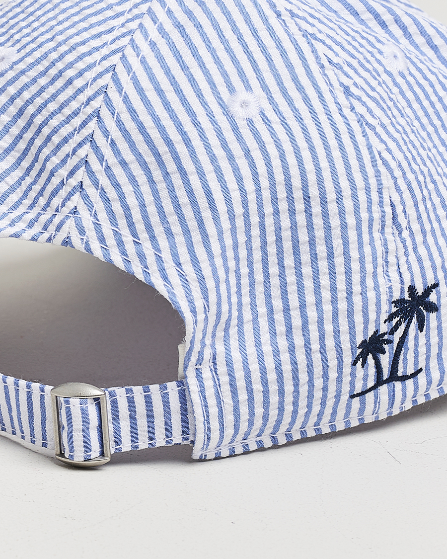 Herre | Hatter og capser | MC2 Saint Barth | Seersucker Baseball Cap Blue Stripes
