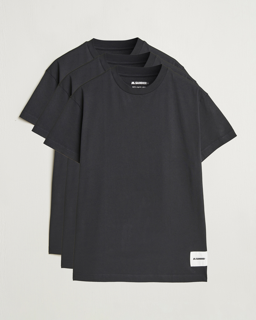 Herre | T-Shirts | Jil Sander | 3-Pack Short Sleeve T-Shirts Black