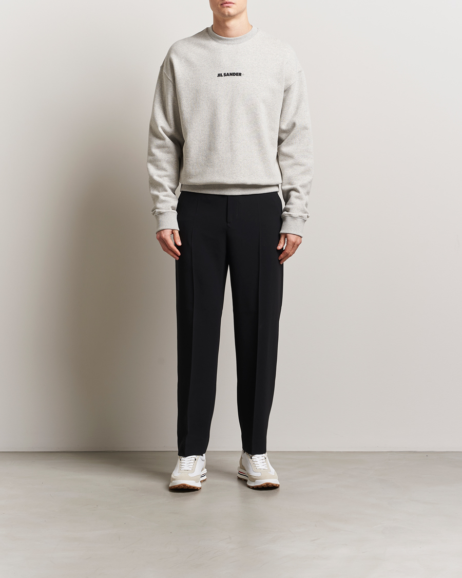 Herre | Gensere | Jil Sander | Small Logo Sweatshirt Light Grey Melange