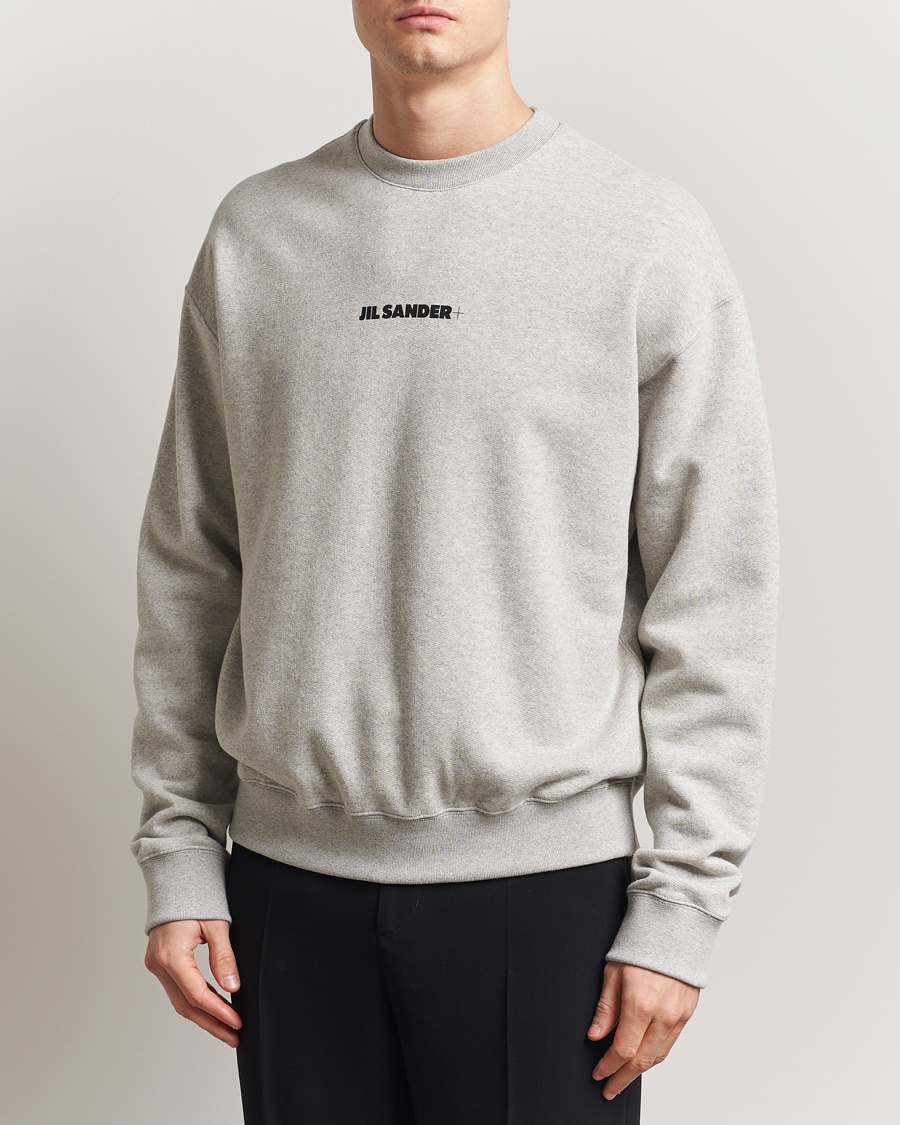 Herre | Gensere | Jil Sander | Small Logo Sweatshirt Light Grey Melange