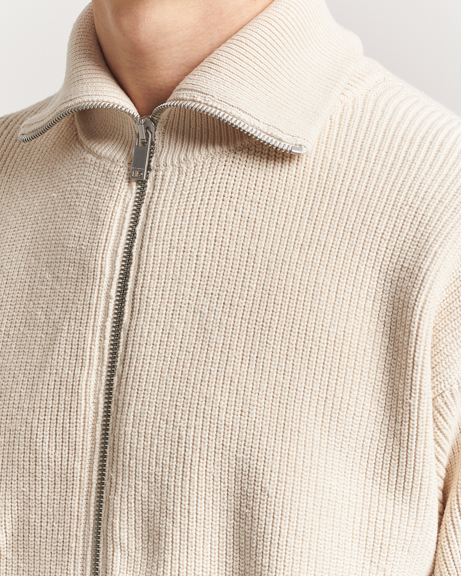 Herre | Gensere | Jil Sander | Rib Full Zip Cardigan Porcelain