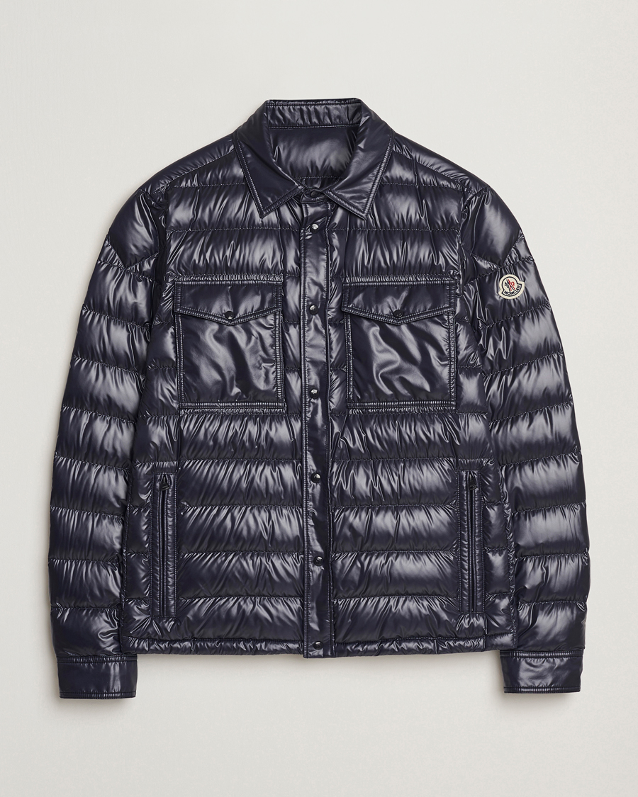 Herre | Jakker | Moncler | Chambly Down Shirt Jacket Navy