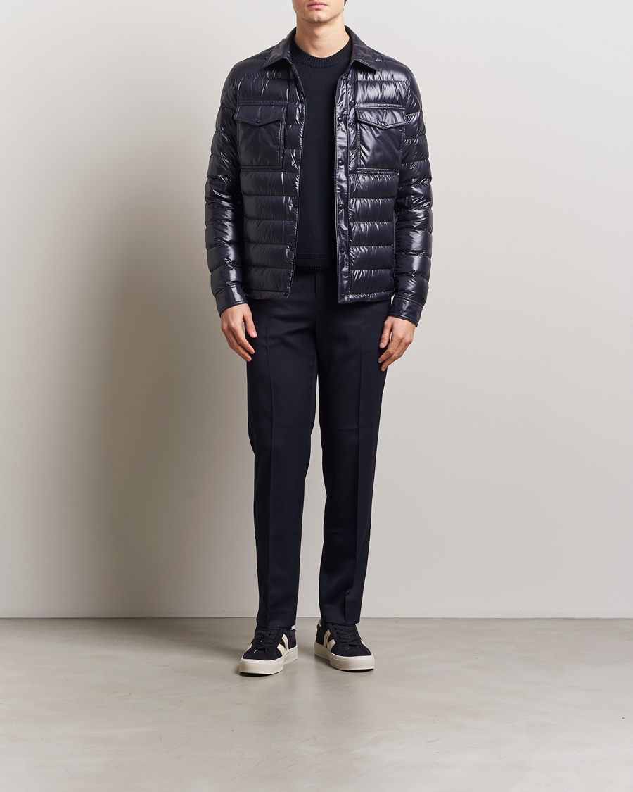 Herre | Jakker | Moncler | Chambly Down Shirt Jacket Navy
