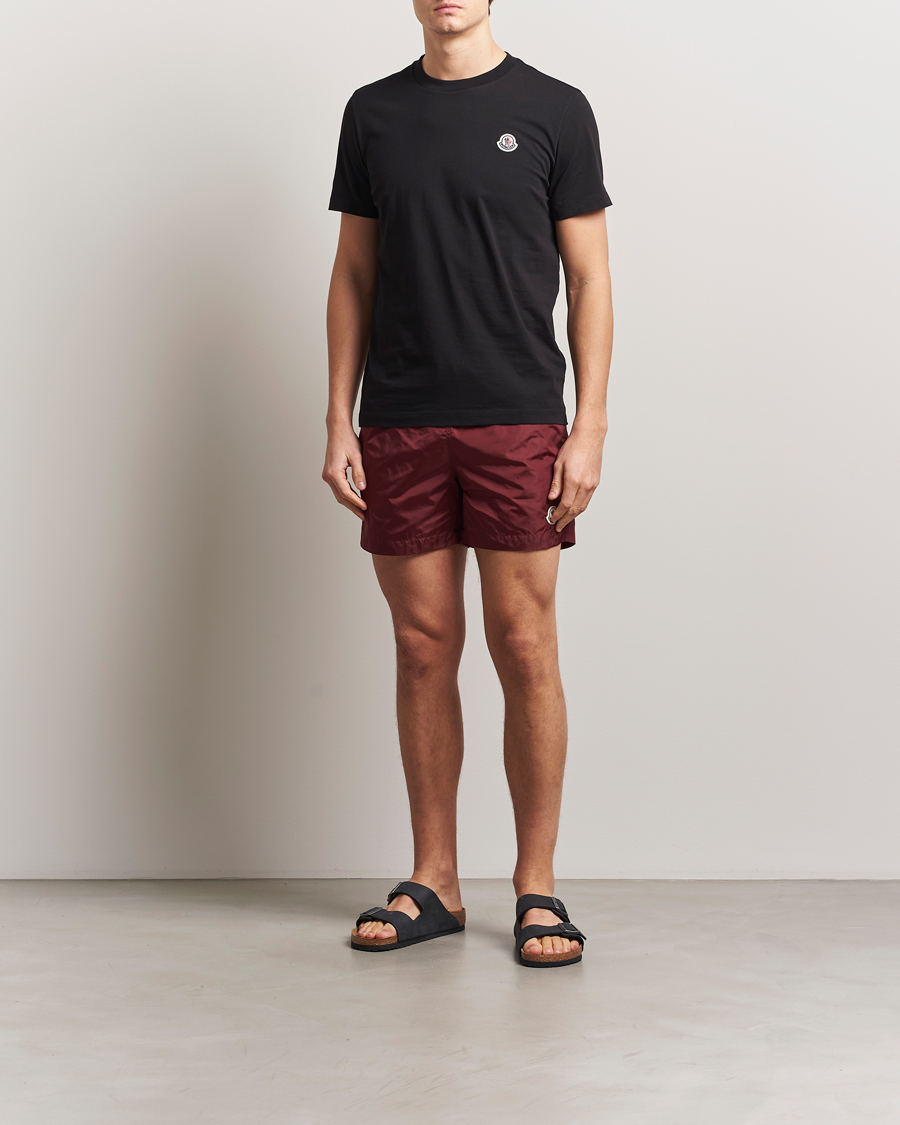 Herre | Badeshorts | Moncler | Nylon Swim Shorts Burgundy