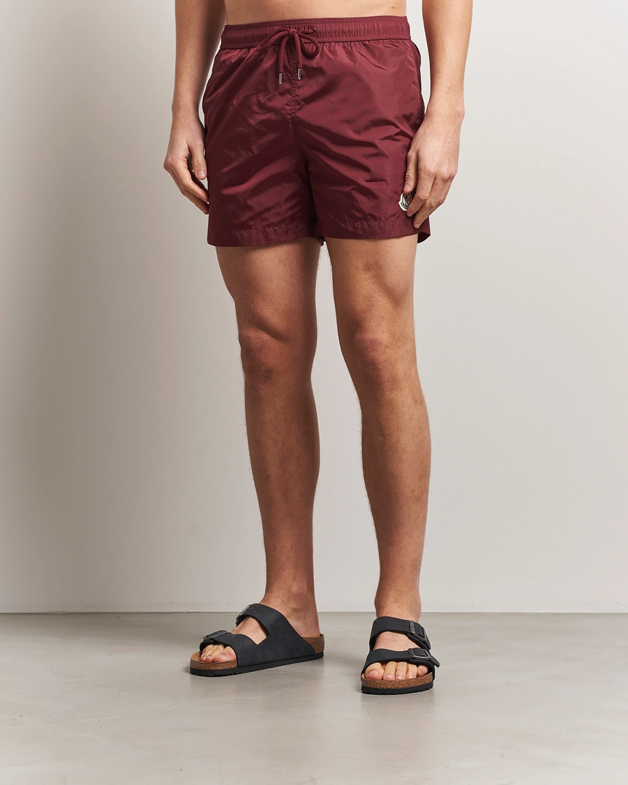 Herre | Badeshorts | Moncler | Nylon Swim Shorts Burgundy