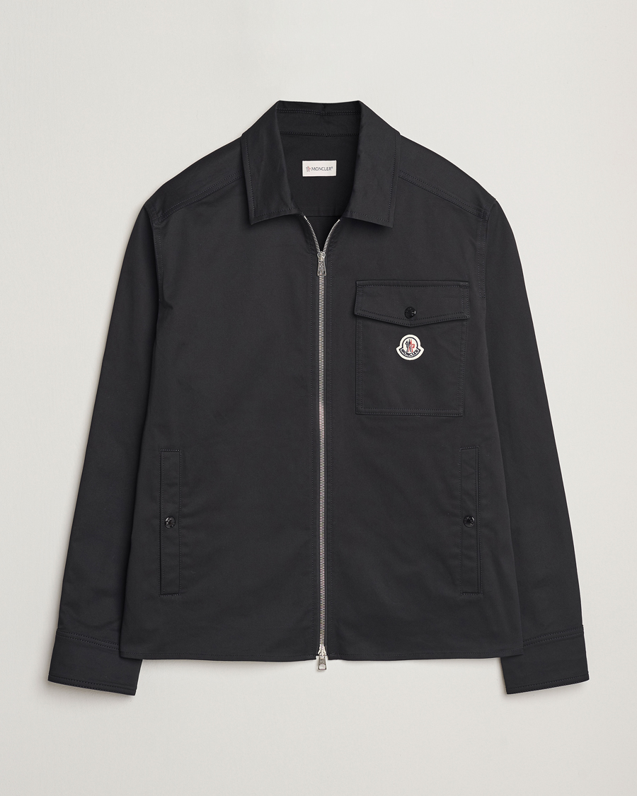 Herre | Skjorter | Moncler | Zip Overshirt Black
