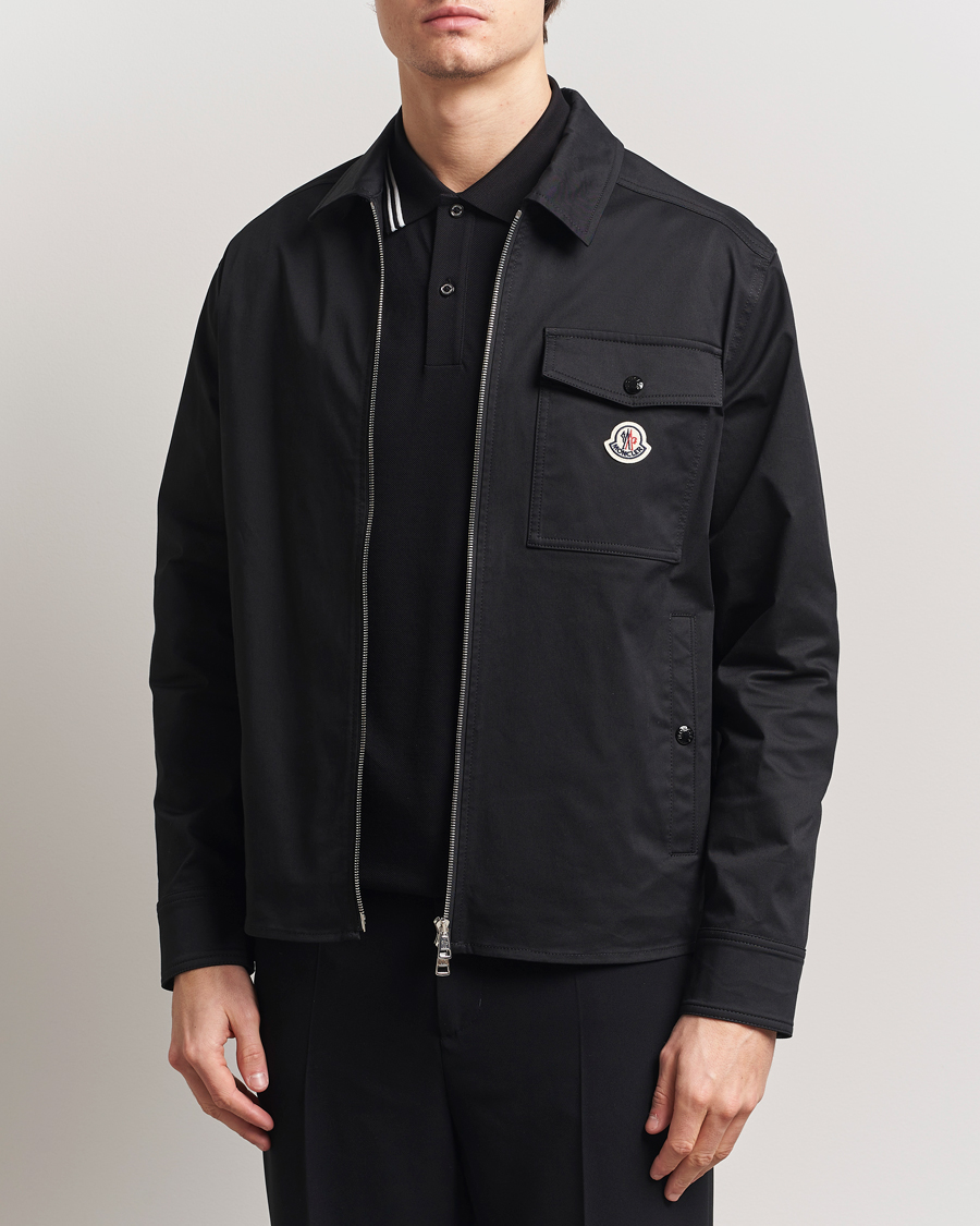 Herre | Skjorter | Moncler | Zip Overshirt Black