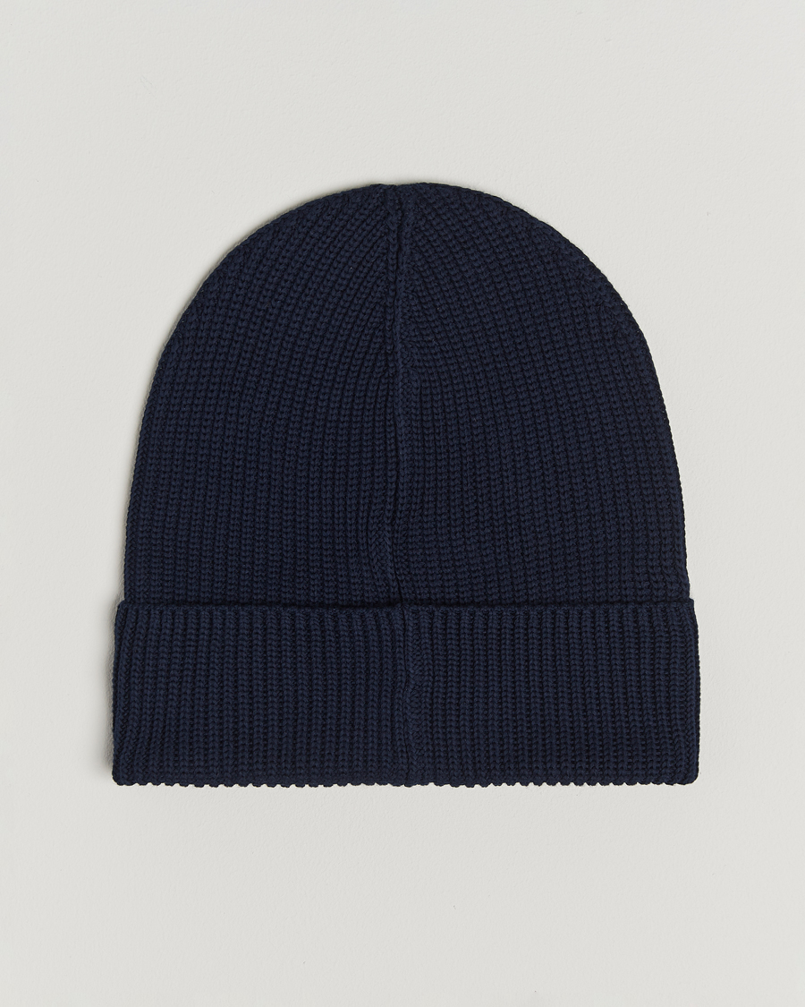 Herre | Luer | Moncler | Ribbed Wool Beanie Navy