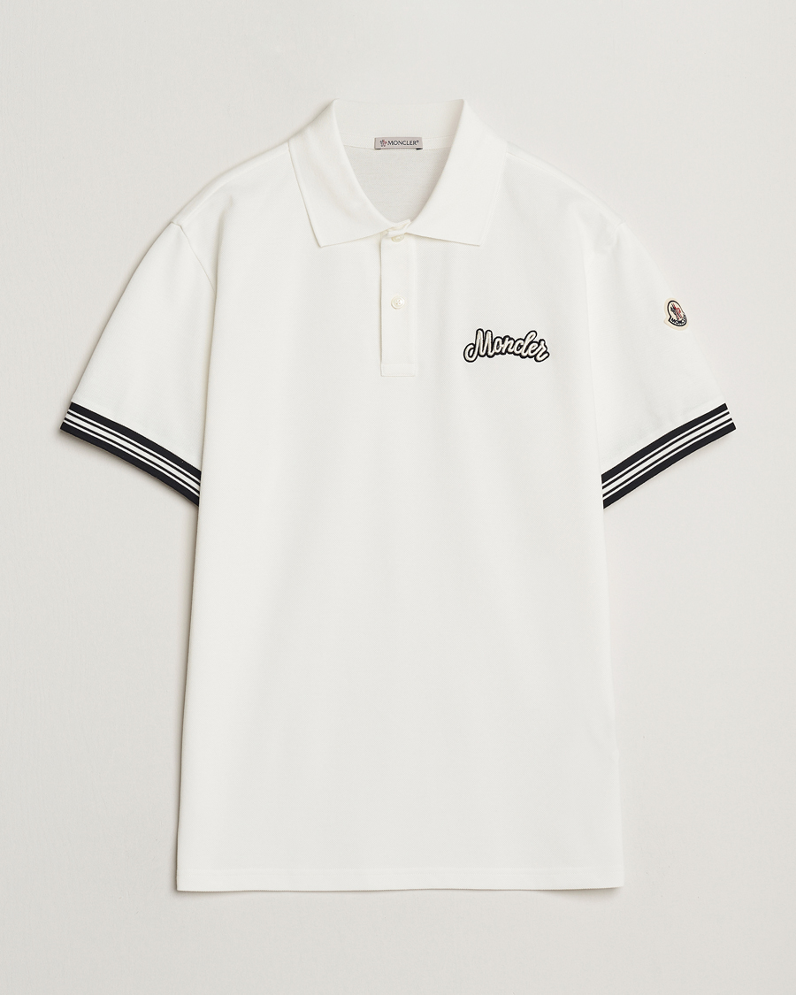 Herre | Pikéer | Moncler | Letters Logo Polo White