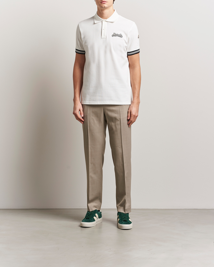 Herre | Pikéer | Moncler | Letters Logo Polo White