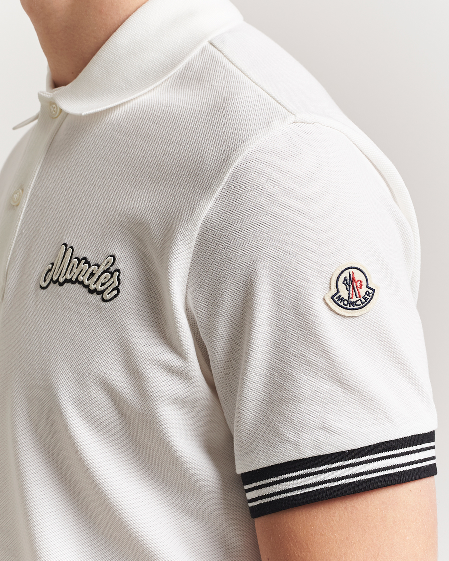 Herre | Pikéer | Moncler | Letters Logo Polo White