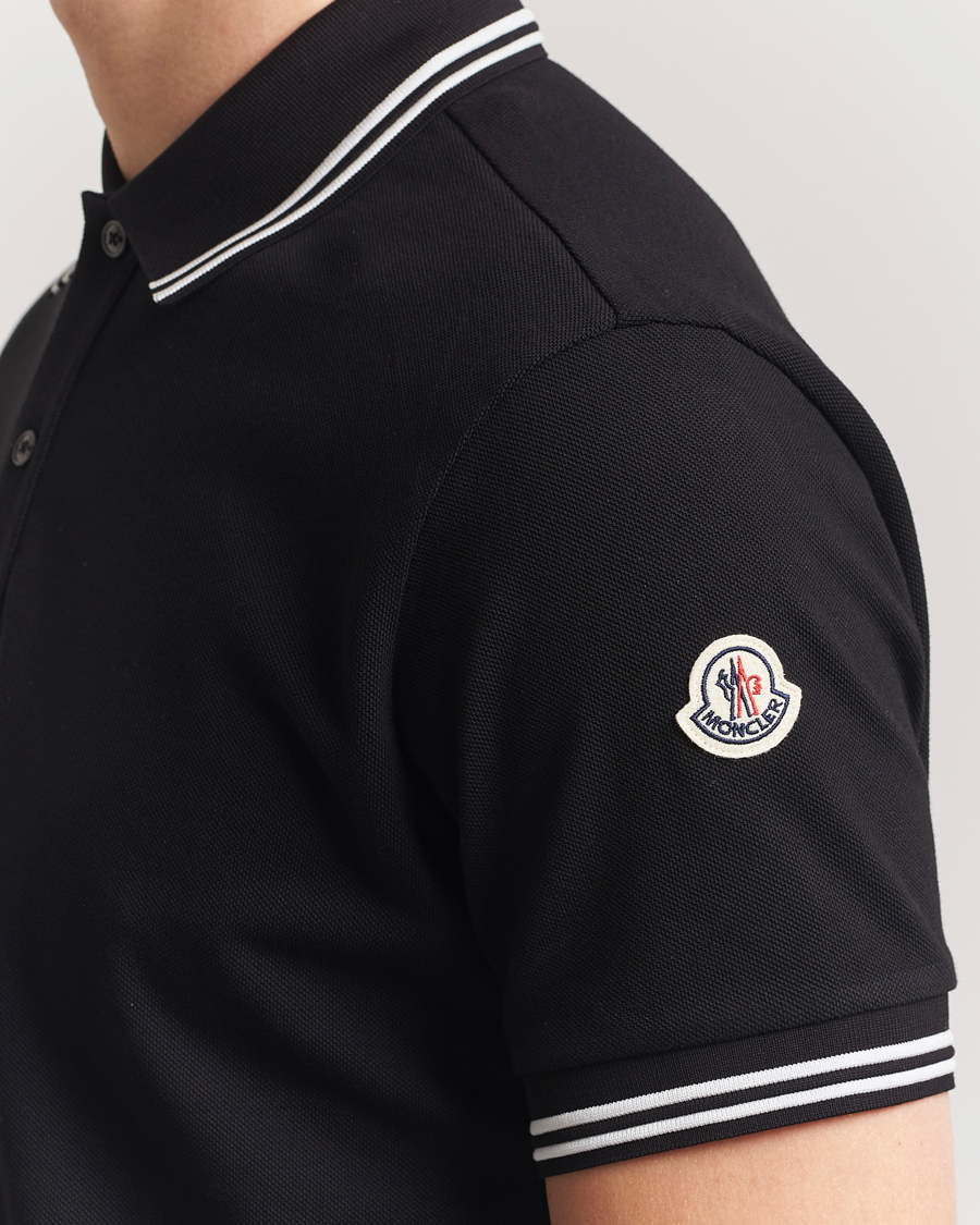 Herre | Pikéer | Moncler | Contrast Rib Polo Black