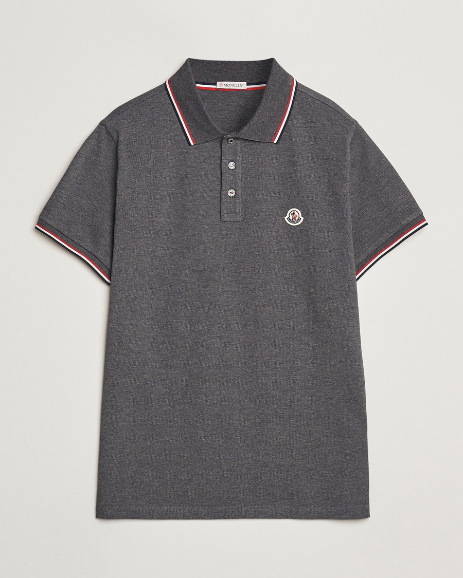 Herre | Pikéer | Moncler | Contrast Rib Polo Dark Grey