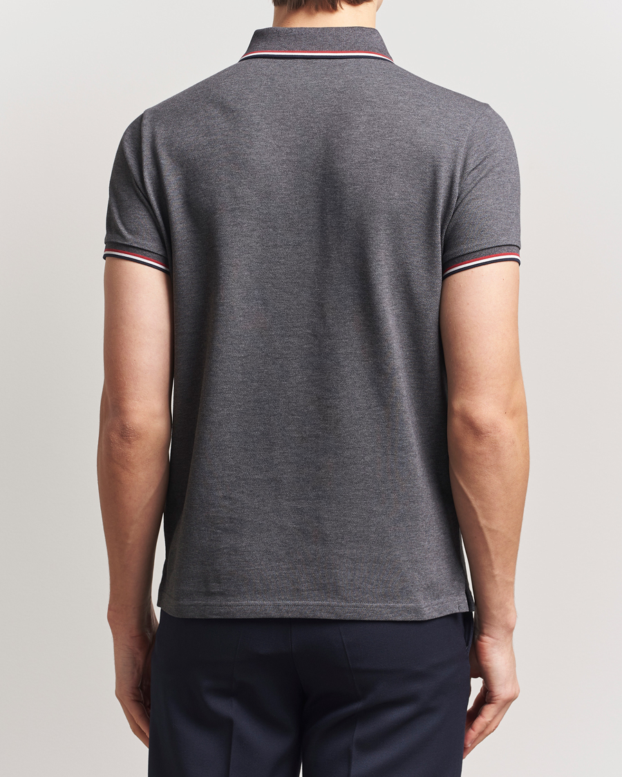 Herre | Pikéer | Moncler | Contrast Rib Polo Dark Grey