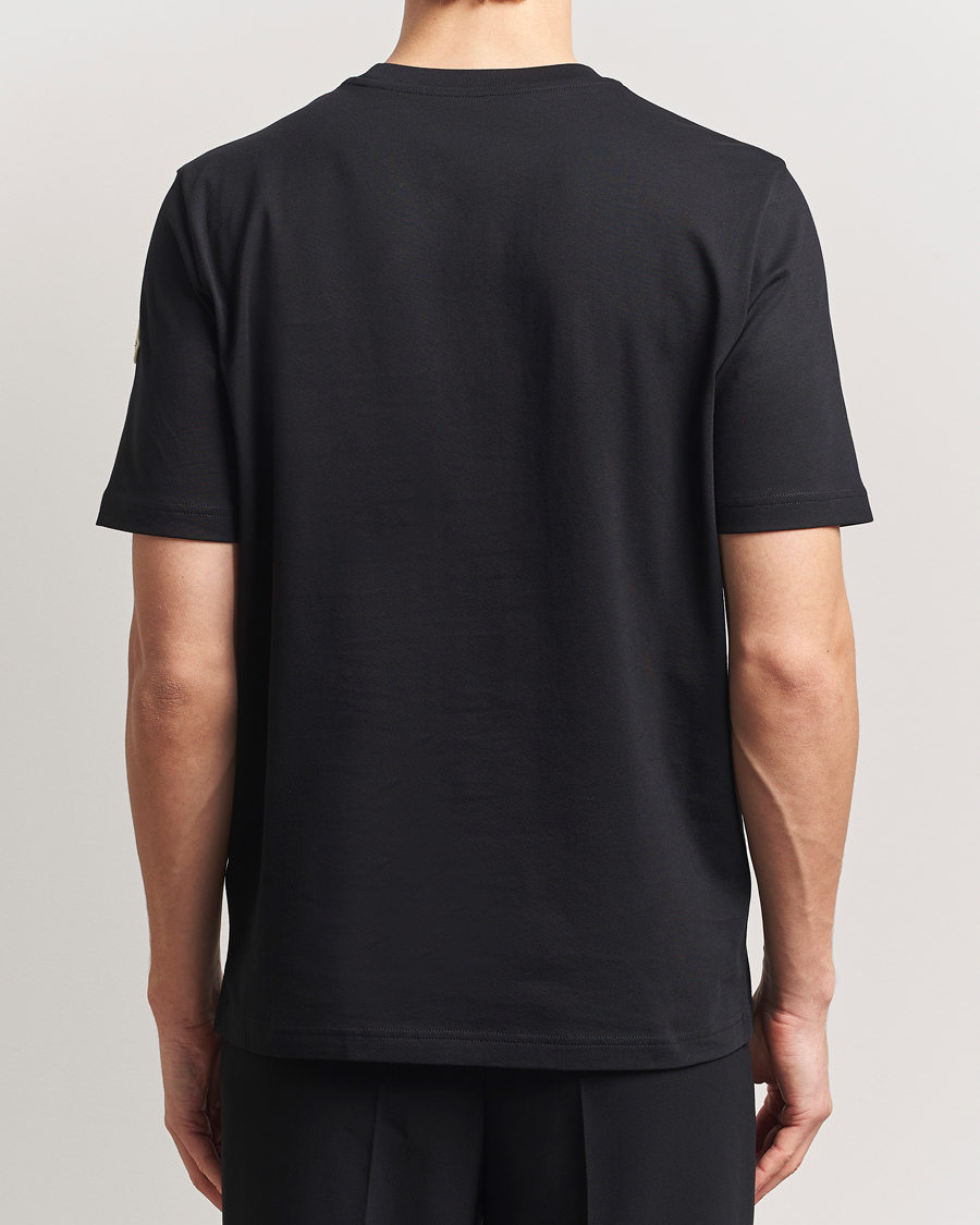 Herre | T-Shirts | Moncler | Embossed Lettering Logo T-Shirt Black