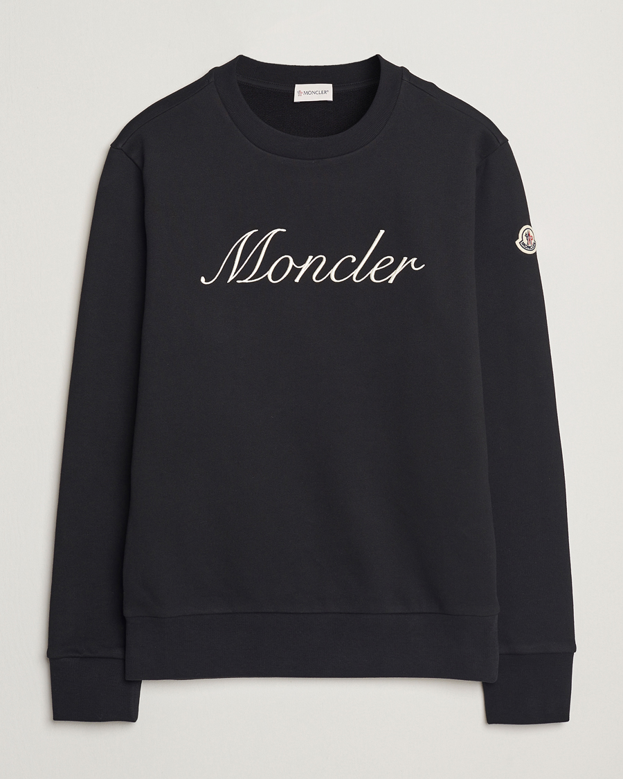 Herre | Gensere | Moncler | Lettering Sweatshirt Black