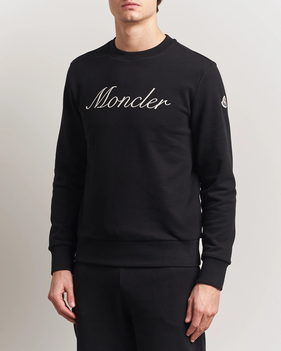 Herre | Gensere | Moncler | Lettering Sweatshirt Black