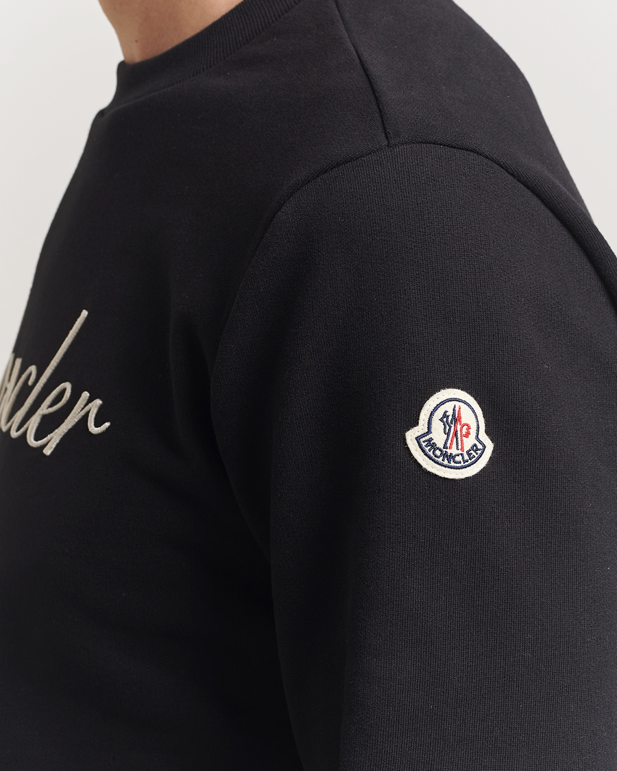 Herre | Gensere | Moncler | Lettering Sweatshirt Black