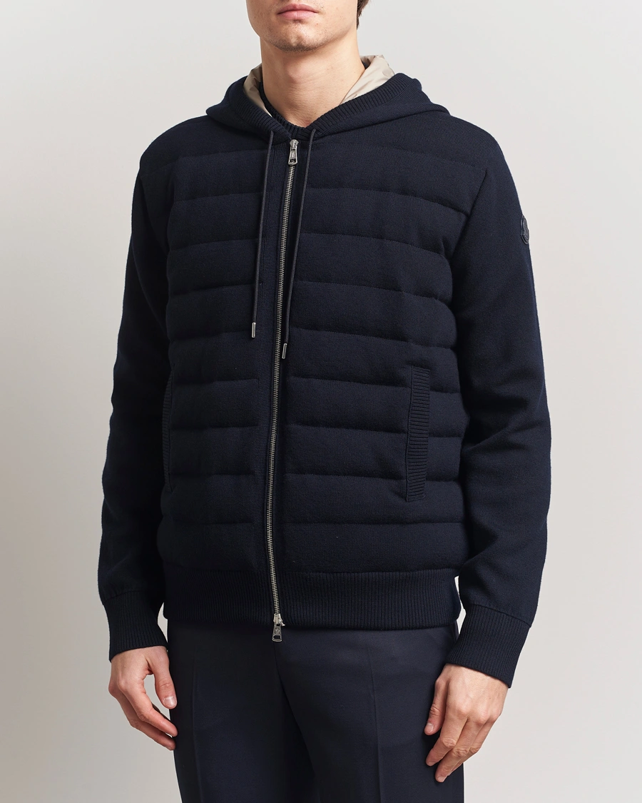 Herre | Gensere | Moncler | Hooded Zip Cardigan Navy