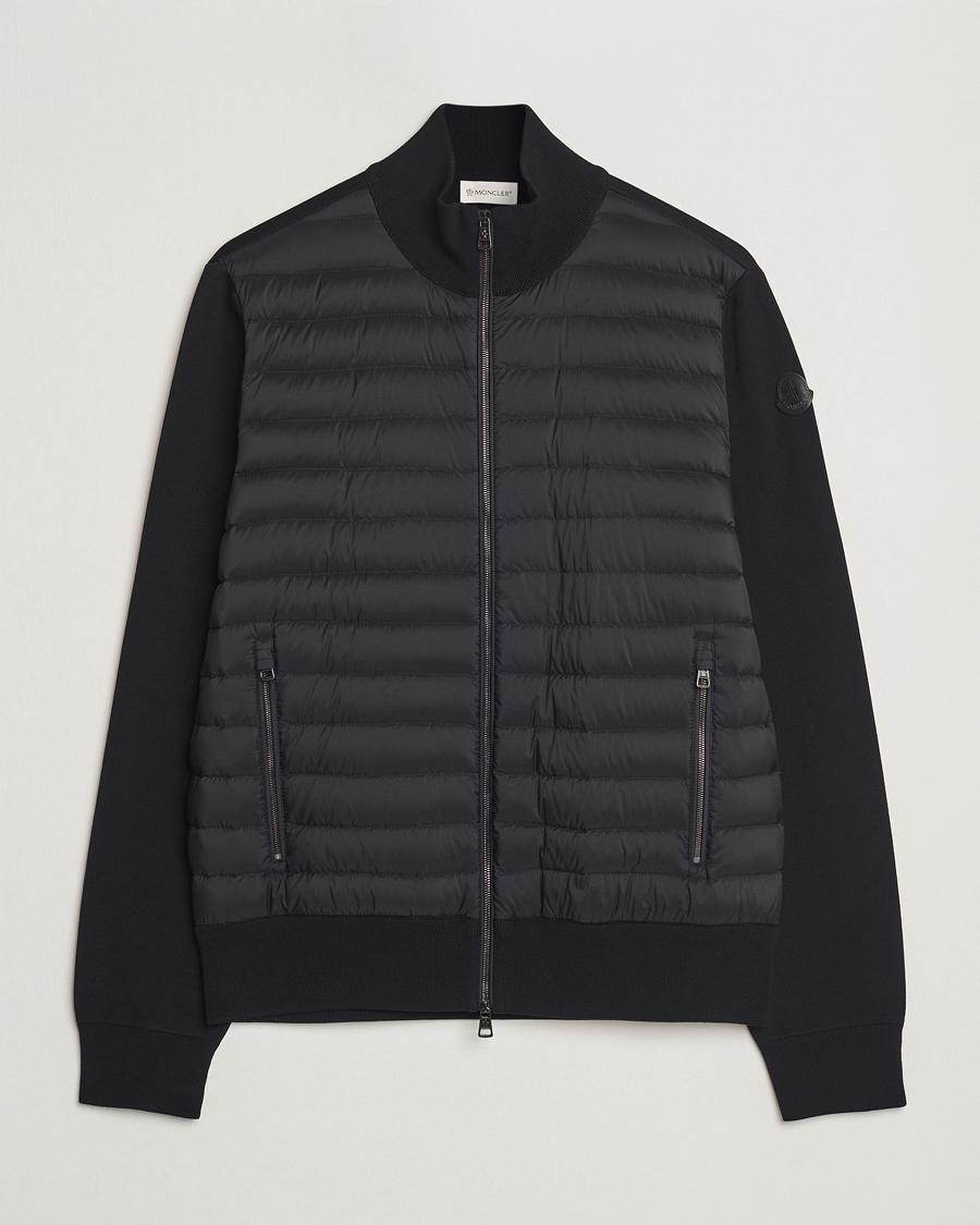 Herre | Gensere | Moncler | Hybrid Zip Cardigan Black