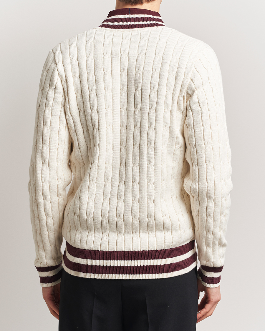 Herre | Gensere | Fred Perry | Cable Knitted Tennis Sweater Ecru