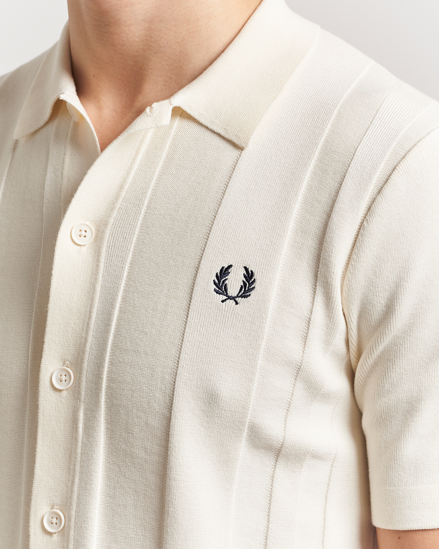 Herre | Skjorter | Fred Perry | Knitted Short Sleeve Shirt Ecru