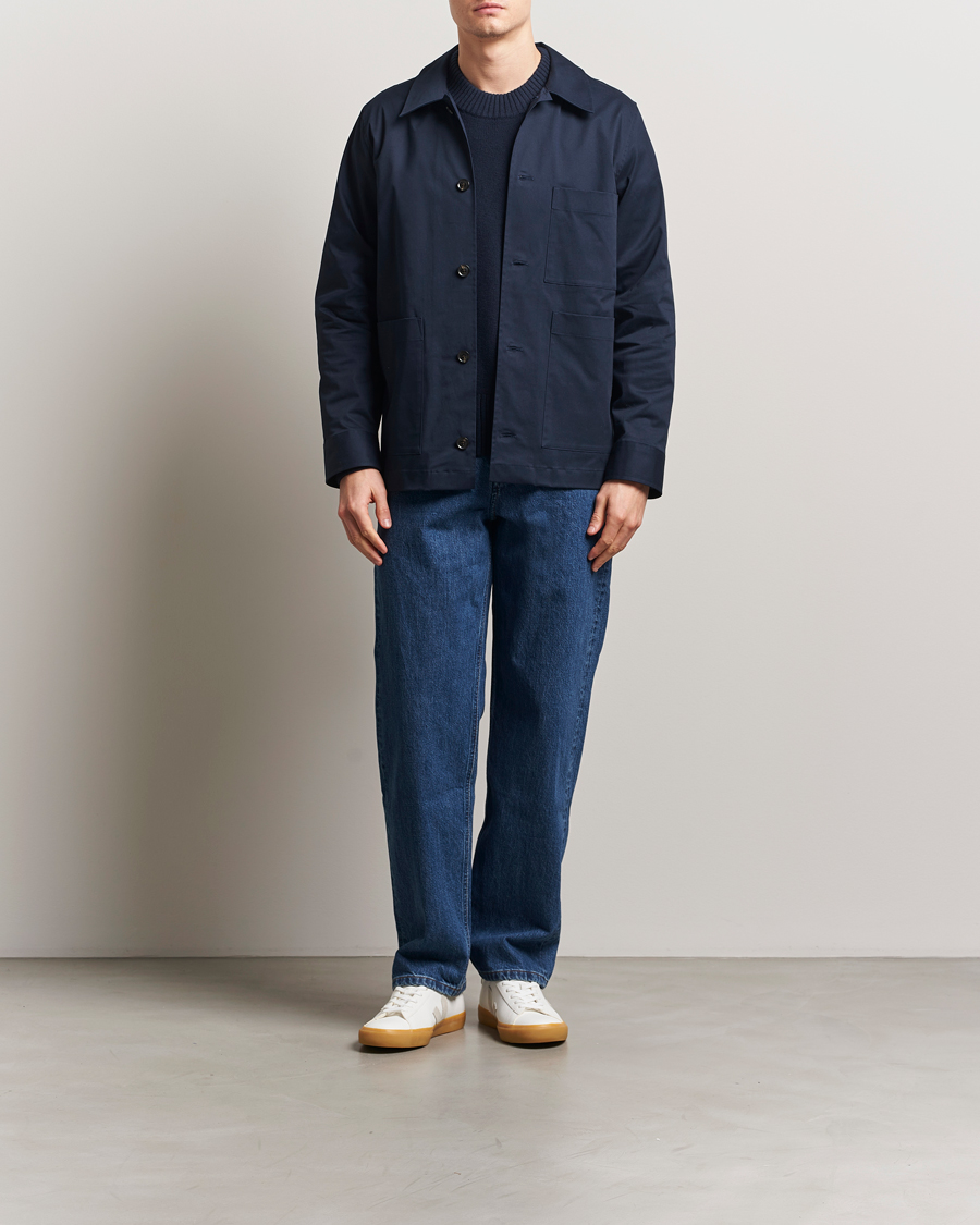 Herre | Skjorter | J.Lindeberg | Easton Cotton Overshirt Navy