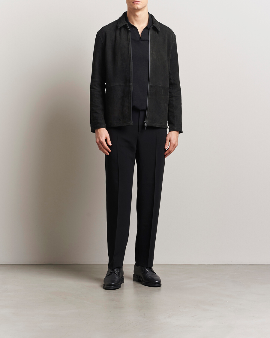 Herre | Jakker | J.Lindeberg | Jonah Suede Overshirt Black