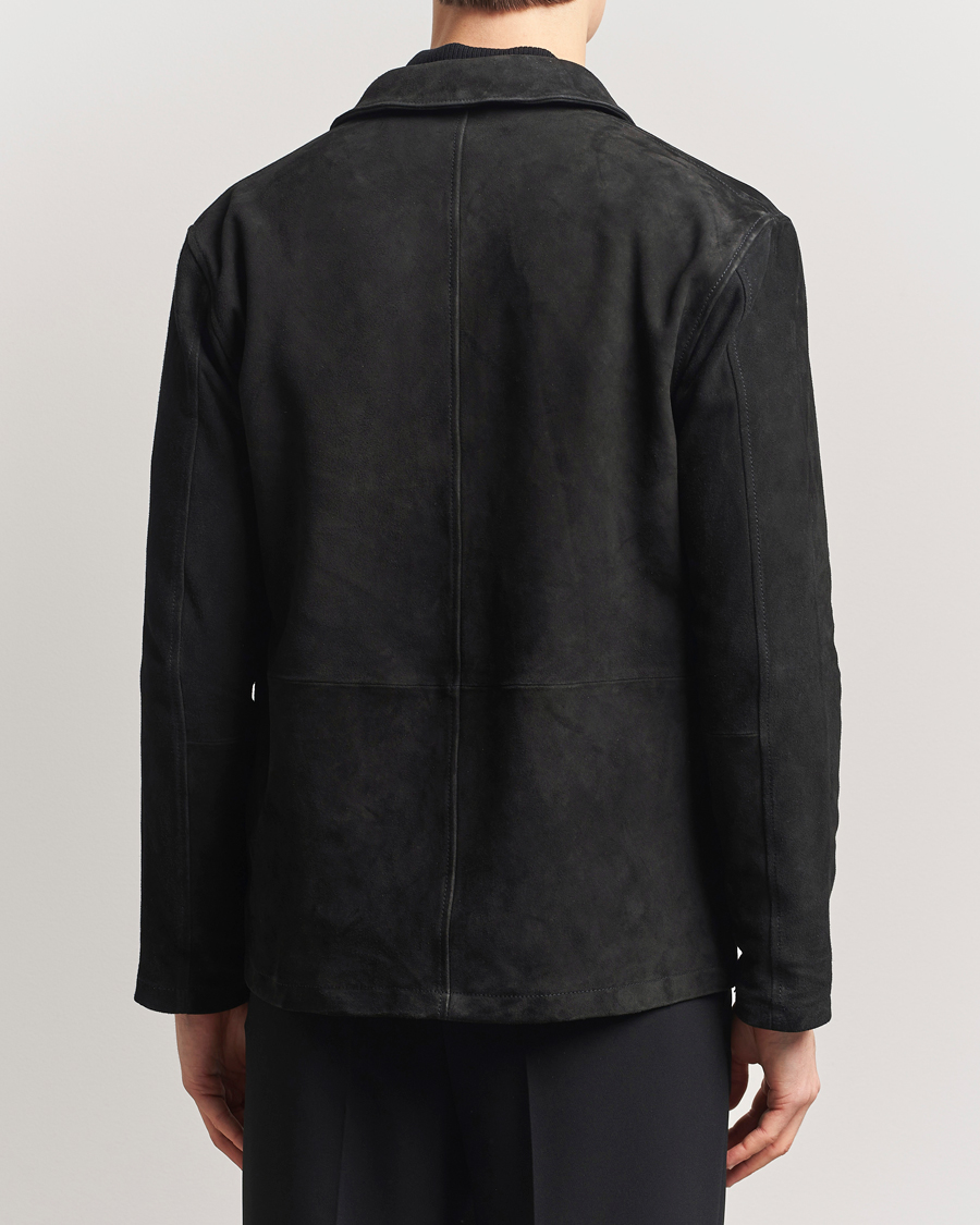 Herre | Jakker | J.Lindeberg | Jonah Suede Overshirt Black
