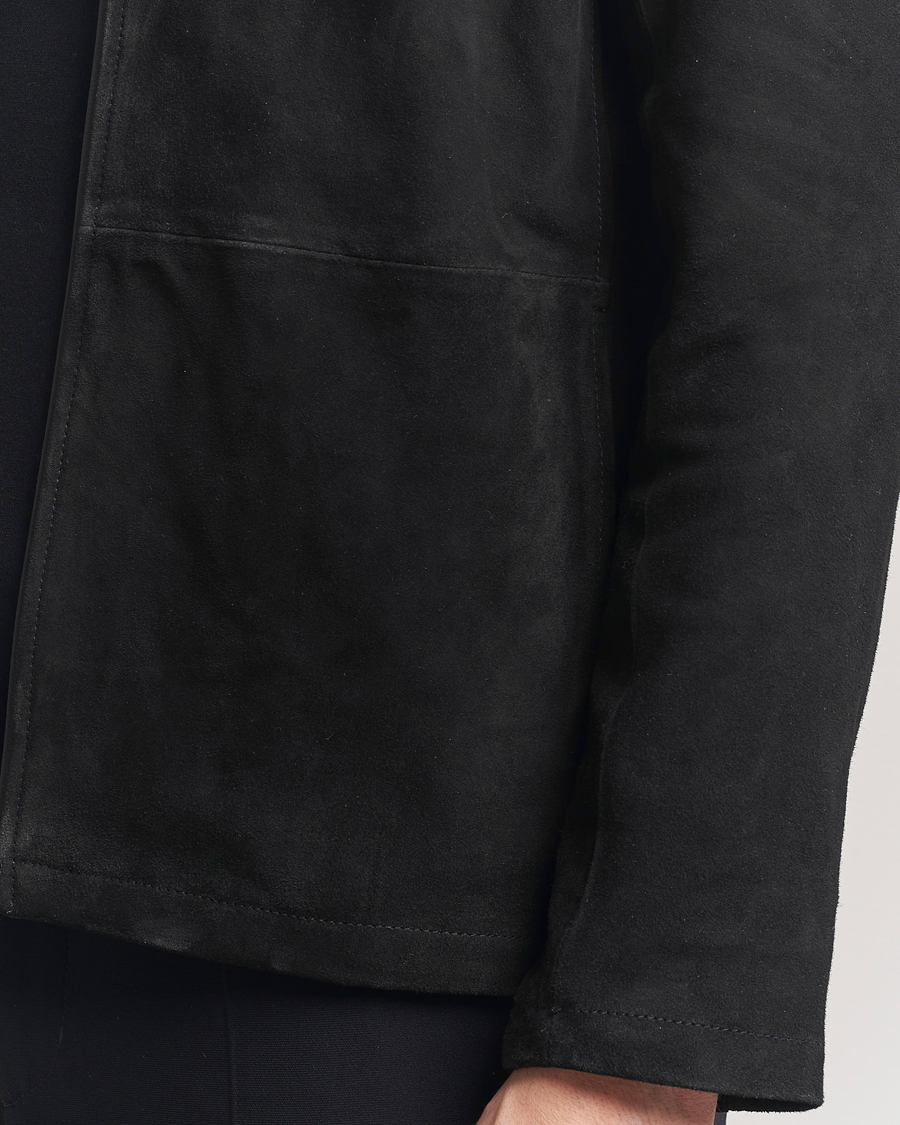 Herre | Jakker | J.Lindeberg | Jonah Suede Overshirt Black