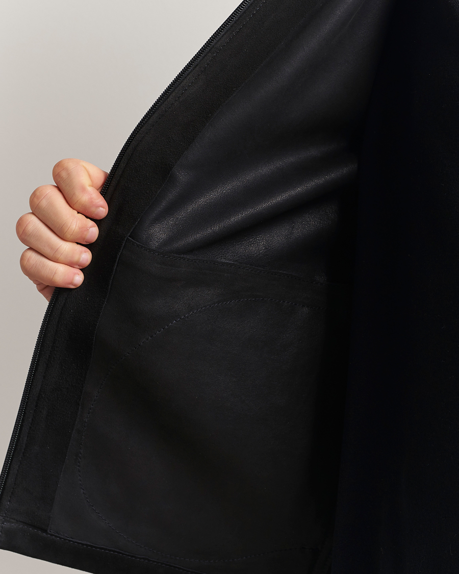 Herre | Jakker | J.Lindeberg | Jonah Suede Overshirt Black