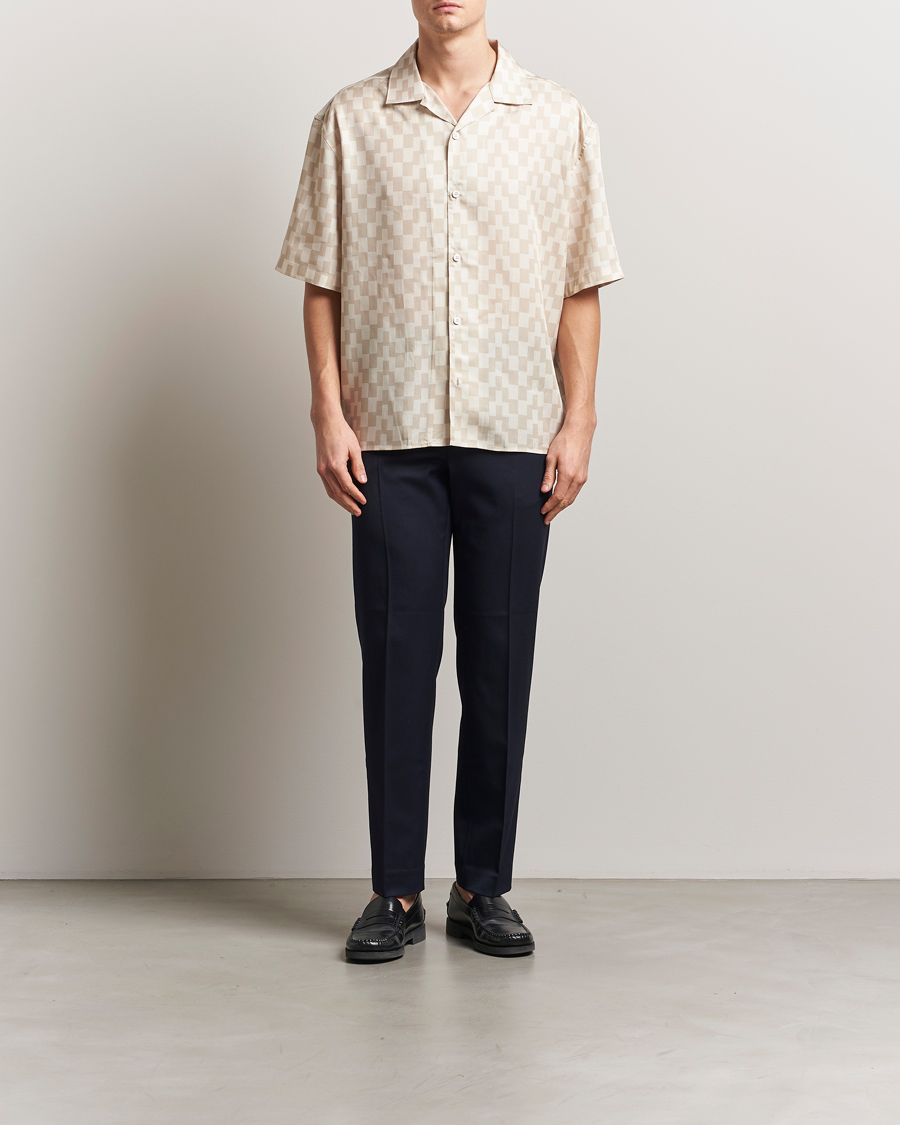 Herre | Skjorter | J.Lindeberg | Ellis Stack Bridge Print Shirt Moonbeam