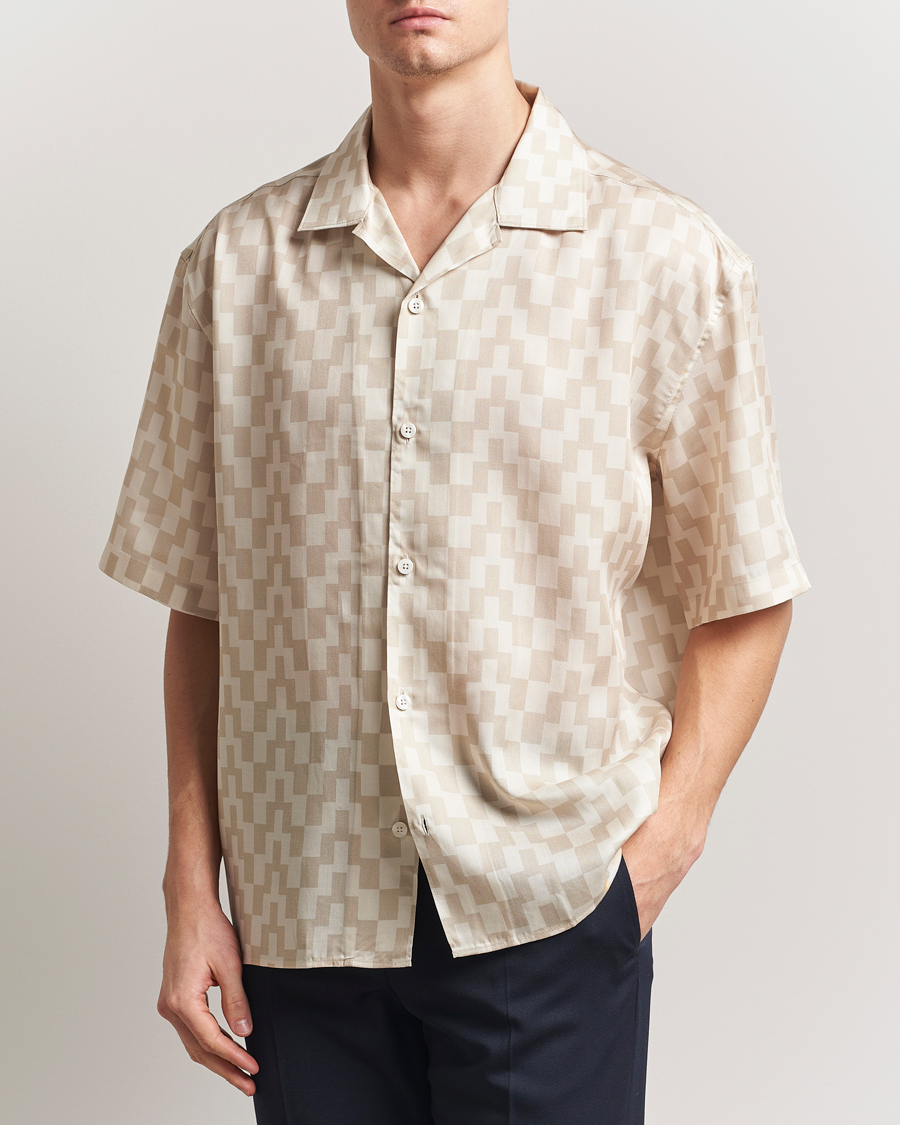 Herre | Skjorter | J.Lindeberg | Ellis Stack Bridge Print Shirt Moonbeam