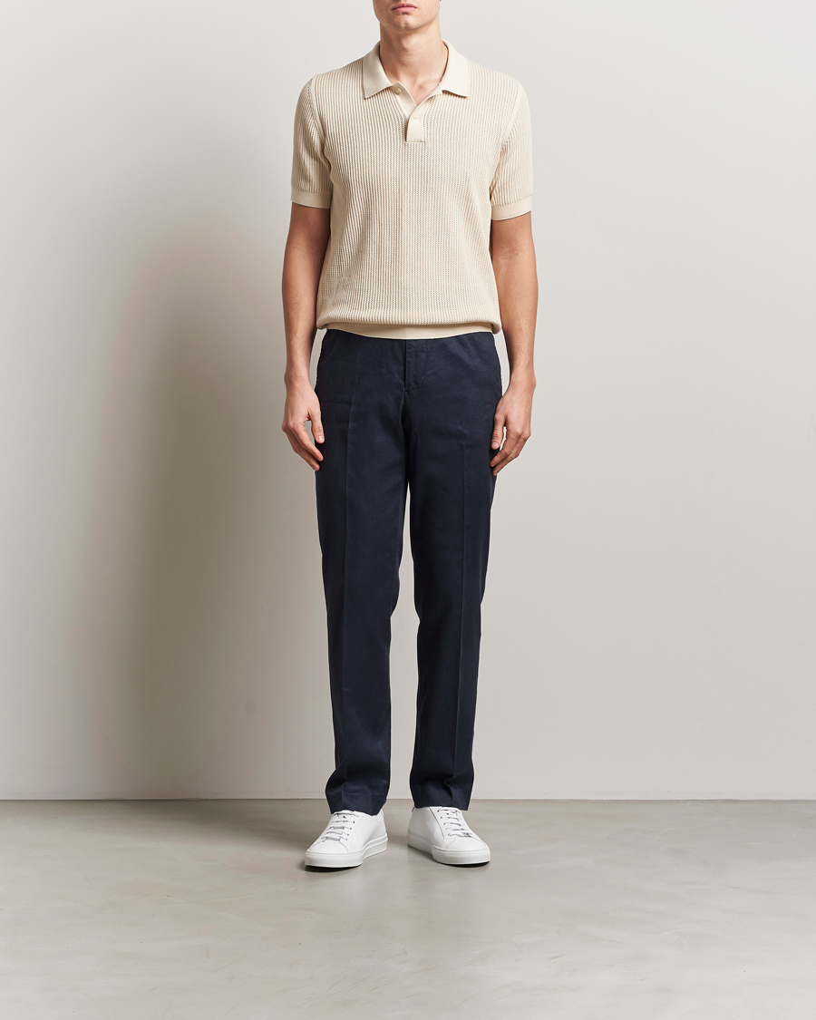 Herre | Bukser | J.Lindeberg | Lois Linen Stretch Pants Navy