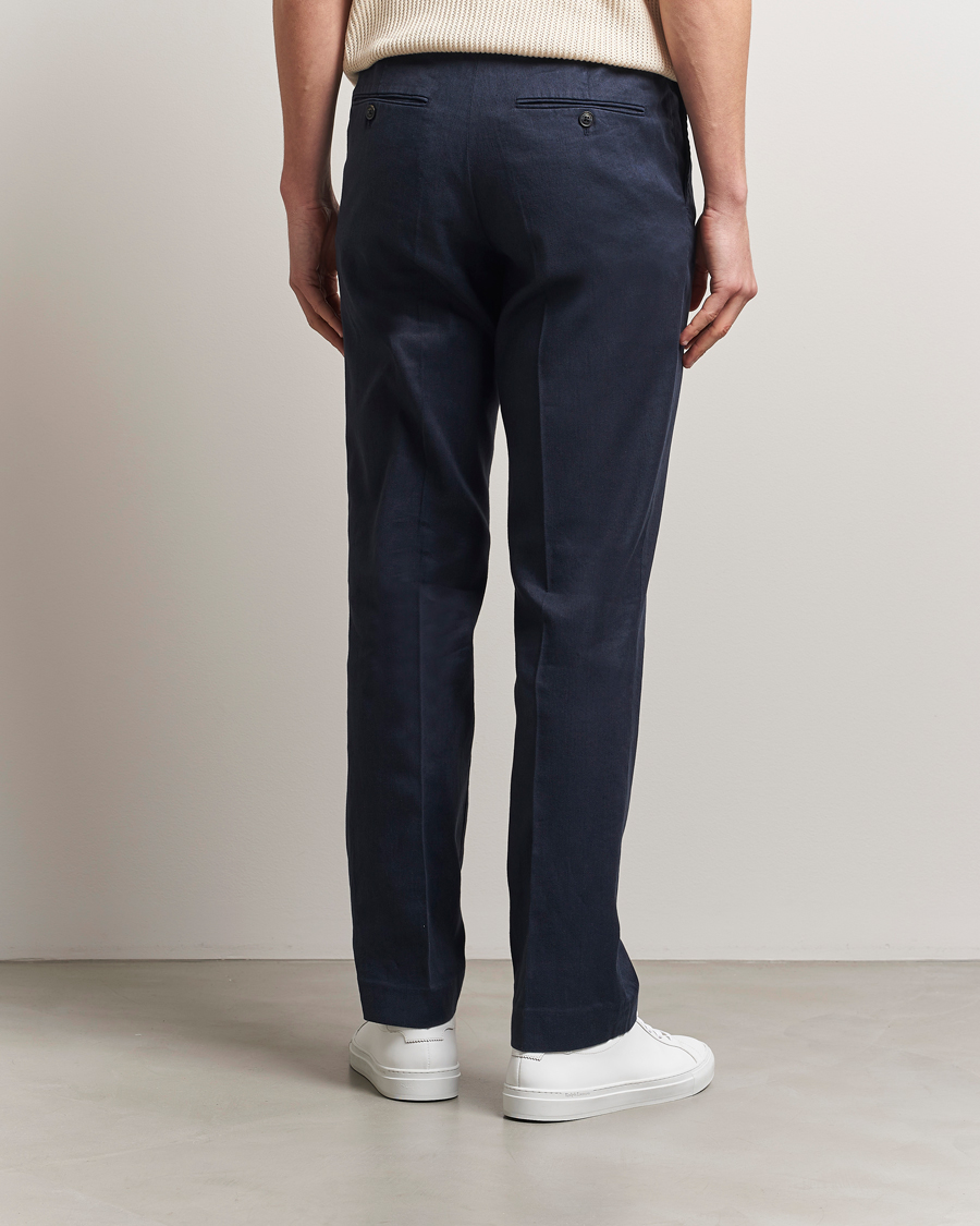 Herre | Bukser | J.Lindeberg | Lois Linen Stretch Pants Navy