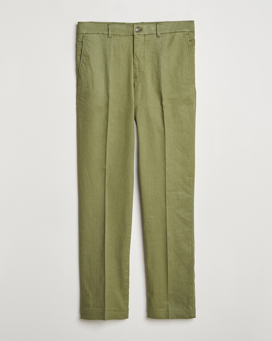 Herre | Bukser | J.Lindeberg | Lois Linen Stretch Pants Olivinie