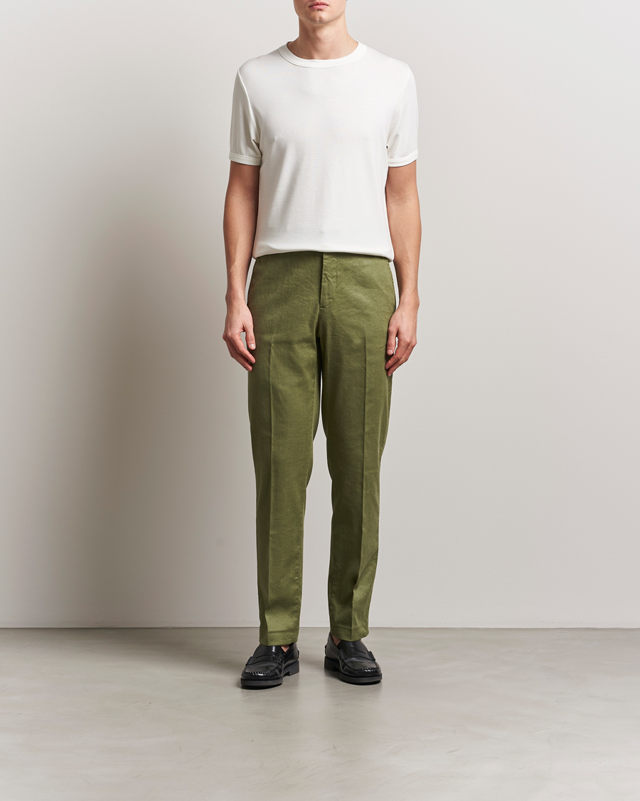 Herre | Bukser | J.Lindeberg | Lois Linen Stretch Pants Olivinie